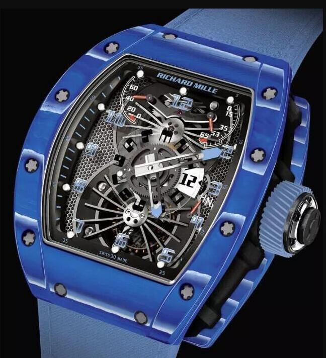 Replica Richard Mille RM 022 Tourbillon Aerodyne Dual Time Blue Watch